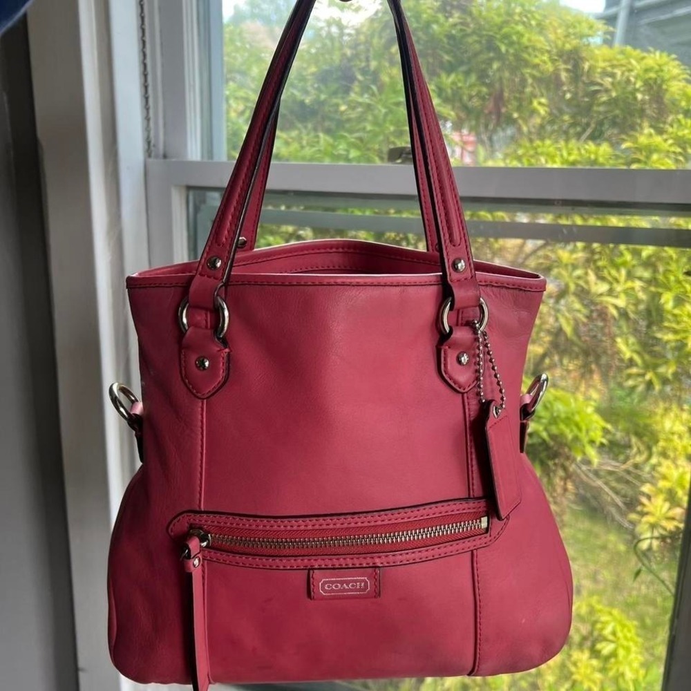Y2K 2000s Coach Daisy Mia Pink Leather Tote Shoulder bag / Handbag